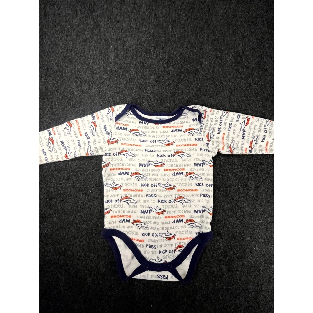 NFL Team Apparel Baby Bodysuit 18 Months Multicolor Denver Broncos Football